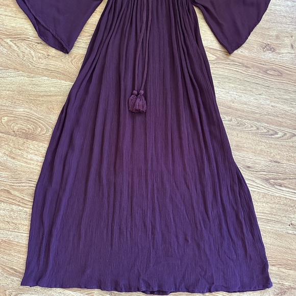 World Market Eggplant Purple Embroidered Dress S/M - Picture 7 of 9